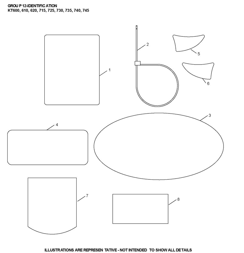 Kt740-3095 Identification Diagram and Parts List for KT740-3095  Cub Cadet Lawn Tractor